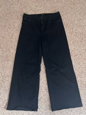 Quince Black Wide-Leg Jeans